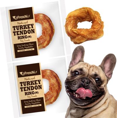 Show full view: AFreschi Natural Turkey Tendon Ring Natural Dog Chew Treat, Medium, 20 count slide 3 of 9