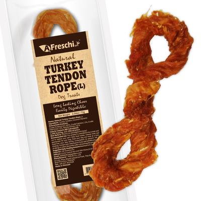 Show full view: AFreschi Natural Turkey Tendon Rope Natural Dog Chew Treat, Large, 10 count slide 8 of 8