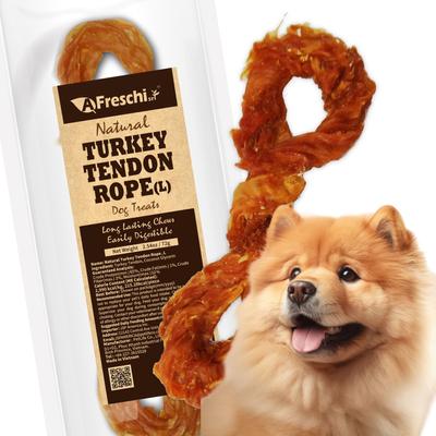 Show full view: AFreschi Natural Turkey Tendon Rope Natural Dog Chew Treat, Large, 10 count slide 3 of 8