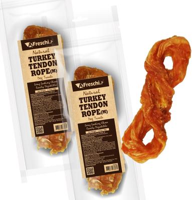 Show full view: AFreschi Natural Turkey Tendon Rope Natural Dog Chew Treat, Medium, 20 count slide 8 of 9