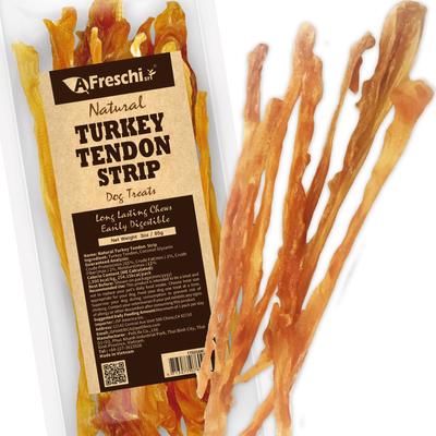 Show full view: AFreschi Natural Turkey Tendon Strip Natural Dog Chew Treat, 3-oz pouch, 1 count slide 7 of 8