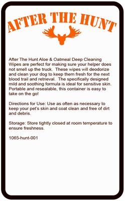 Show full view: After The Hunt Mud Aloe & Oatmeal Dog Grooming Wipes, 60 count slide 2 of 4