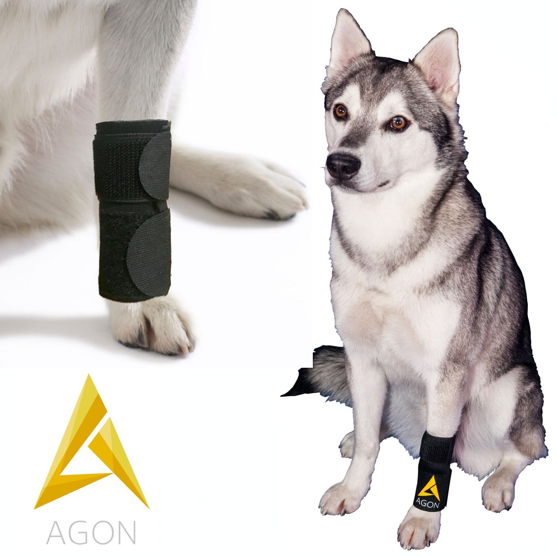 Agon Front Leg Brace & Wound Protection Paw Compression & Wrap for Dogs