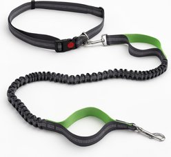 AIPERRO Hands Free Nylon Stretch Dog Leash Set, Medium: 48-in neck, 0.79-in wide, Grey slide 1 of 7