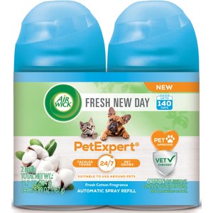 Air Wick Freshmatic Ultra Fresh New Day Pet Fresh Cotton Scent Refill, 5.89-oz, 2 count