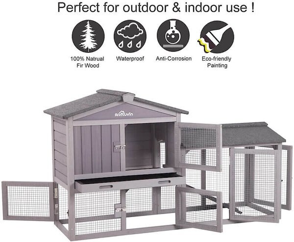 Aivituvin 33.4-in Outdoor Rabbit Hutch