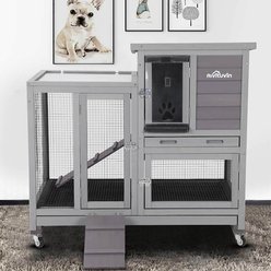 Aivituvin 36.4-in Indoor & Outdoor Wheeled Rabbit Hutch slide 2 of 7