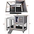 Show in main carousel: Aivituvin 36.4-in Indoor & Outdoor Wheeled Rabbit Hutch slide 6 of 9