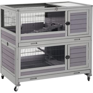 Aivituvin 39-in Indoor & Outdoor Wheeled Rabbit Cage