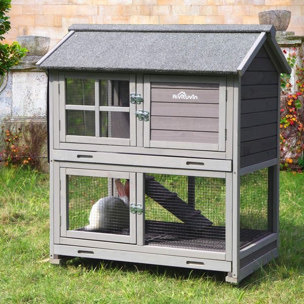 Aivituvin 44.2-in Indoor & Outdoor Rabbit Hutch