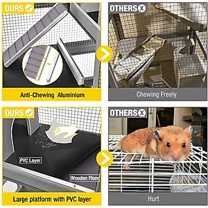 Aivituvin 5 Levels Wooden Small Pet Cage