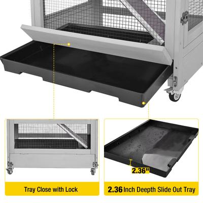 Show full view: Aivituvin 5 Levels Wooden Small Pet Cage slide 4 of 9