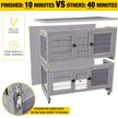 Show in main carousel: Aivituvin AIR06-A Small Pet Indoor/Outdoor Hutch, Gray, Two Story slide 4 of 8