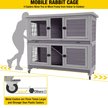 Show in main carousel: Aivituvin AIR06-A Small Pet Indoor/Outdoor Hutch, Gray, Two Story slide 7 of 8
