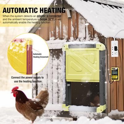 Show full view: Aivituvin AIR101 Solar Powered Automatic Chicken Coop Door, Black slide 5 of 10