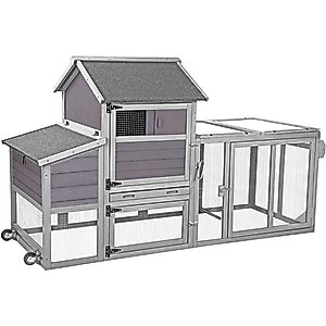 Aivituvin AIR27 Chicken Tractor Chicken House, 2 to 4 Chicken Capacity