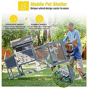 Aivituvin AIR27 Chicken Tractor Chicken House, 2 to 4 Chicken Capacity