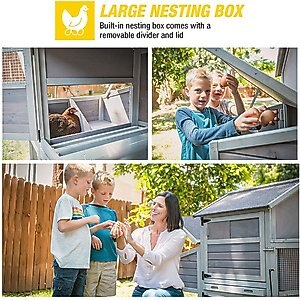 Aivituvin AIR27 Chicken Tractor Chicken House, 2 to 4 Chicken Capacity