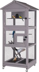 Aivituvin AIR42 Wooden Large On Wheels Bird Cage slide 2 of 7