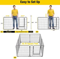 Aivituvin AIR50 Exercise Outdoor & Indoor Portable Dog Playpen, Medium slide 2 of 6