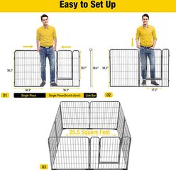 Aivituvin AIR51 Exercise Outdoor & Indoor Portable Dog Playpen, Large slide 2 of 5