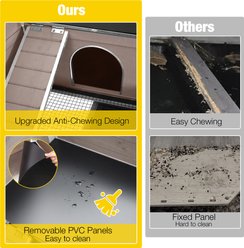 Aivituvin AIR53-WZ Small Pet Wooden Hutch, White, 39.6-L slide 2 of 6