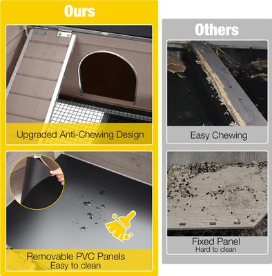 Show full view: Aivituvin AIR53-WZ Small Pet Wooden Hutch, White, 39.6-L slide 3 of 7
