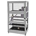 Aivituvin-AIR56 Large Wooden Chinchilla & Ferret Cage, Gray