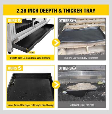 Show full view: Aivituvin-AIR58 Two Level Guinea Pig & Hamster Cage with Wheels, Gray slide 2 of 8