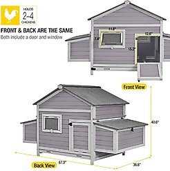 Aivituvin AIR59 Wooden Chicken Hen House, 2 to 4 Chicken Capacity slide 2 of 6