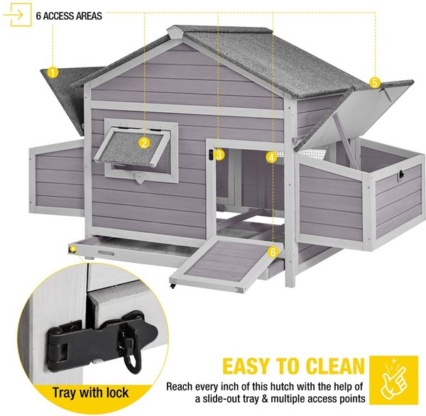 Aivituvin AIR59 Wooden Chicken Hen House, 2 to 4 Chicken Capacity