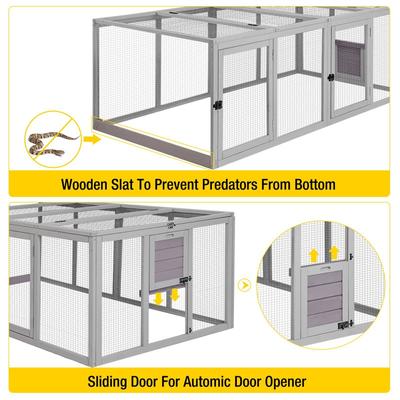 Show full view: Aivituvin AIR60 Chicken Coop Extension Run slide 2 of 6