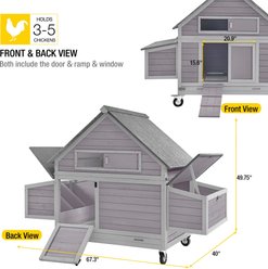 Aivituvin AIR67 Large Tractor Chicken Coop, 2 to 4 Chicken Capacity slide 2 of 8