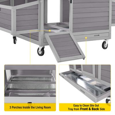 Show full view: Aivituvin AIR67 Large Tractor Chicken Coop, 2 to 4 Chicken Capacity slide 5 of 10