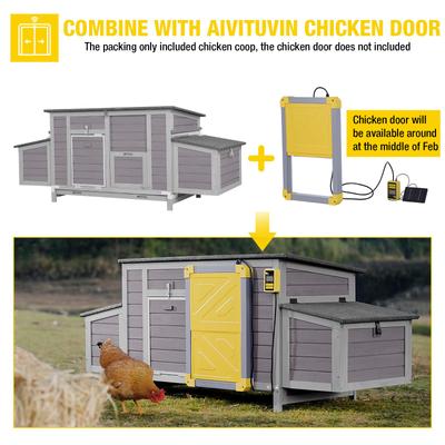 Show full view: Aivituvin-AIR69 Wooden Chicken Coop slide 6 of 8