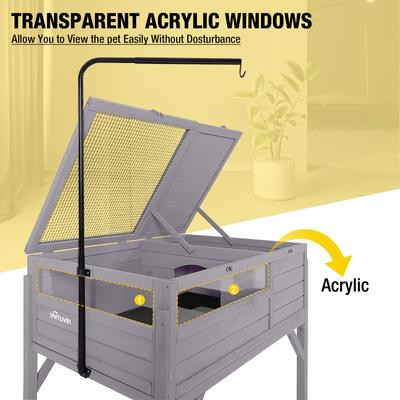 Show full view: Aivituvin AIR70 Large Turtle Indoor/Outdoor Habitat, Gray slide 5 of 8