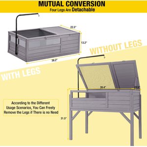 Aivituvin AIR70 Large Turtle Indoor/Outdoor Habitat, Gray