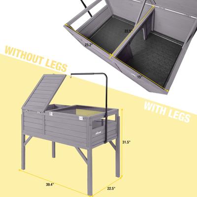 Show full view: Aivituvin AIR70 Large Turtle Indoor/Outdoor Habitat, Gray slide 7 of 8