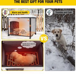 Aivituvin AIR86 Heated Outdoor Dog House, White, Large slide 2 of 5