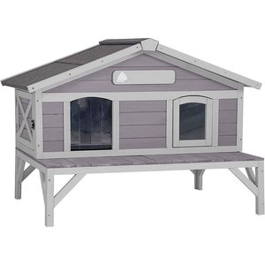 Aivituvin for Feral Cats Premium Wooden Cat House
