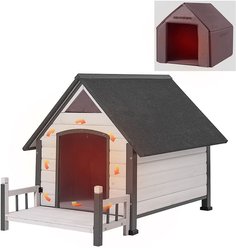 Aivituvin Insulated Iron Frame with Liner Inside Large Dog House, Off White