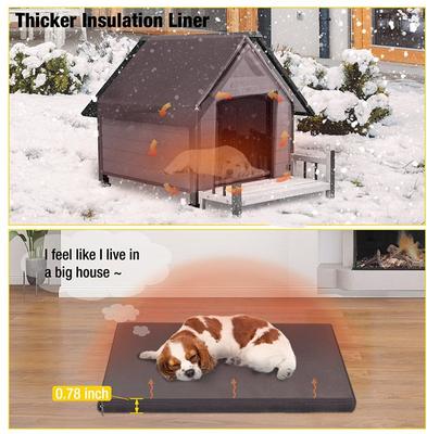Show full view: Aivituvin Insulated Iron Frame with Liner Inside Large Dog House, Off White slide 2 of 7