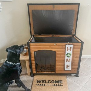Aivituvin Insulated Liner Inside Outdoor Dog House, Brown, Large