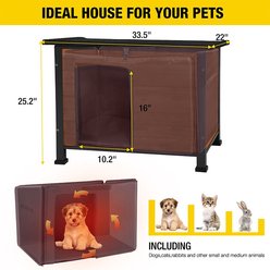 Aivituvin Insulated Liner Inside Outdoor Dog House, Brown, Medium slide 2 of 6