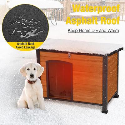 Show full view: Aivituvin Insulated Liner Inside Outdoor Dog House, Brown, Medium slide 5 of 9