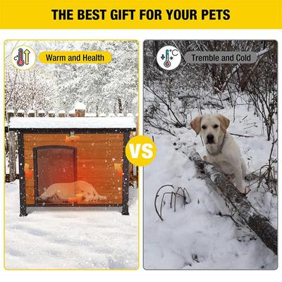 Show full view: Aivituvin Insulated Liner Inside Outdoor Dog House, Brown, Medium slide 3 of 9