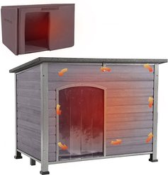 Aivituvin Insulated Liner Inside Outdoor Dog House, Gray, Large