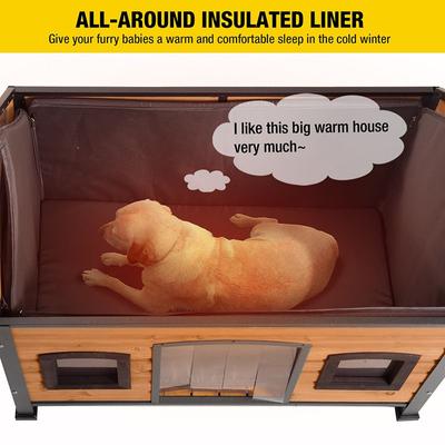 Show full view: Aivituvin Insulated Liner Inside Outdoor Dog House slide 5 of 7