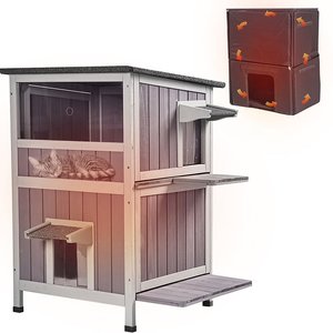 Aivituvin Insulated Two-Storey Warm Liner for Winter Cat House