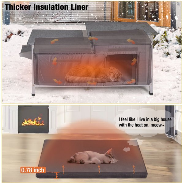 Aivituvin Insulated Warm Liner for Outside Winter Cat House